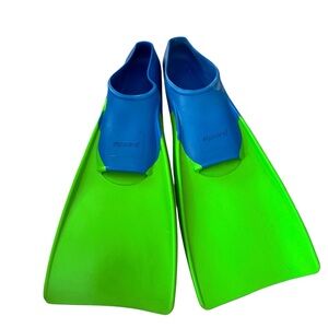 Finis Long Men's Swim Flippers in Blue and Green